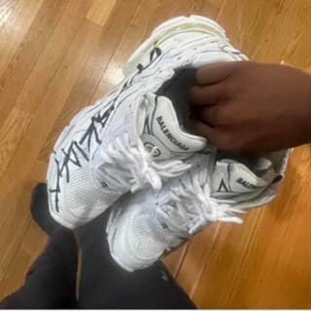 Balenciaga White and Black Athletic Shoes